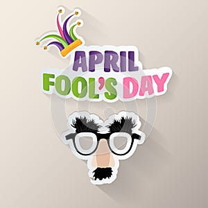 April fool``s day, Typography, Colorful design template , illustration.