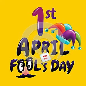 April fool`s day, Typography, Colorful, flat design