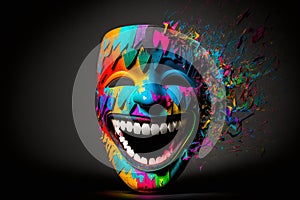 April fools day. April 1st. Fools. Mask of laughter and smiles. Joy and jokes. Clowns and artists. Raffles and fun