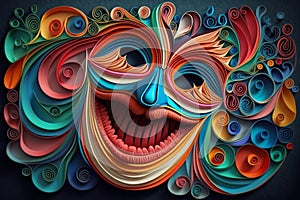 April fools day. April 1st. Fools. Mask of laughter and smiles. Joy and jokes. Clowns and artists. Raffles and fun