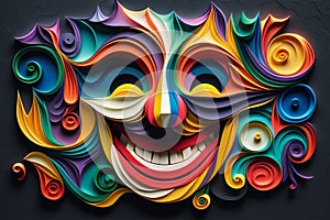 April fools day. April 1st. Fools. Mask of laughter and smiles. Joy and jokes. Clowns and artists. Raffles and fun