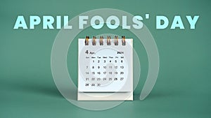 April Fools\' Day with the calendar month April 2024