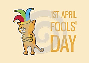 April Fools' Day Cat vector