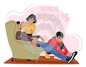 On April Fools Day Friends Characters Prank A Sleeping Buddy By Doodling On His Face And Tying His Shoelaces Together