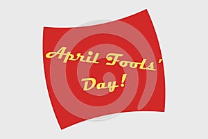 April Fools Day typography text vector design