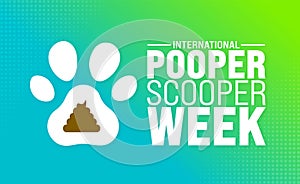 April is International Pooper Scooper Week background template. Holiday concept. use to background, banner, placard,