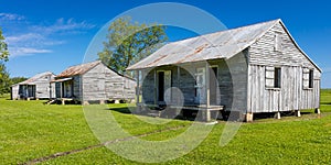 APRIL 27, 2019 - LOUISIANA, USA - Old Slave Cabins on St. Joseph Plantation, Vacherie, Louisiana photo