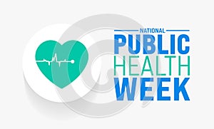 April is National Public Health Week background template. Holiday concept. use to background, banner,