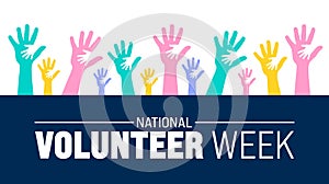 April is National Volunteer Week background template. Holiday concept. use to background, banner,