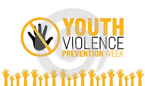 April is National Youth Violence Prevention Week background template. Holiday concept. use to background,