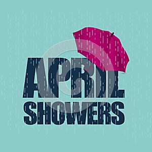 April Showers May Flowers Vector Template Design Illustration photo