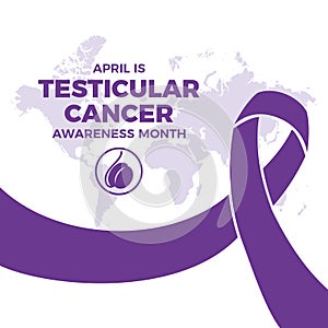 April is Testicular Cancer Awareness Month vector illustration