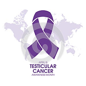 April is Testicular Cancer Awareness Month vector illustration