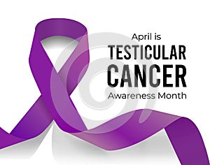 April is Testicular Cancer Awareness Month. Vector illustration on white photo