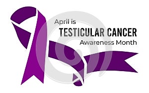 April is Testicular Cancer Awareness Month. Vector illustration on white photo