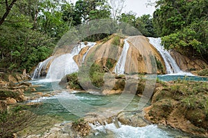 Agua Azul waterfalls in Chiapas Mexico