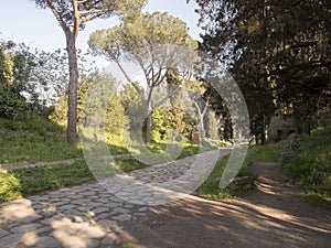 21 april 2018 on Via Appia, Appian Way from Porta Appia, anicient road of Rome photo