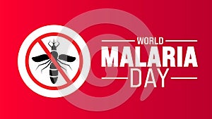 April World Malaria Day background template. Holiday concept. use to background, banner, placard, card,