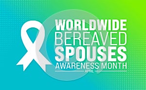 April is Worldwide Bereaved Spouses Awareness Month background template. Holiday concept.