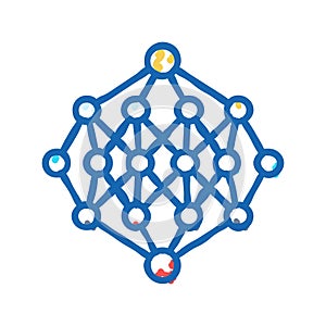 apriori algorithm icon doodle illustration