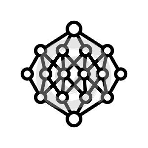 apriori algorithm line icon vector illustration