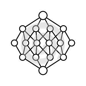 apriori algorithm line icon vector illustration