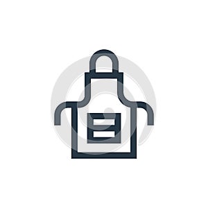 apron icon vector from hairdressing and barber shop concept. Thin line illustration of apron editable stroke. apron linear sign