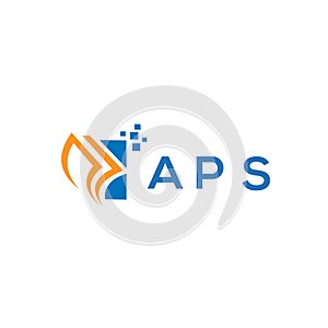 APS credit repair accounting logo design on white background. APS creative initials Growth graph letter logo concept. APS business