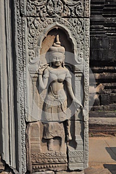 Apsara of Baphuon temple, Angkor Thom City, Cambodia.