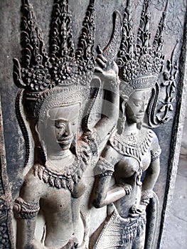 Apsara dancing girls, Cambodia