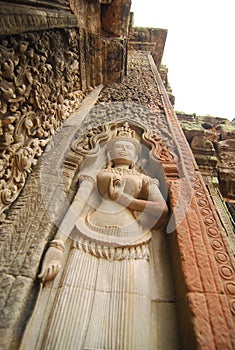 Apsara sculpture, Siem Reap, Cambodia photo