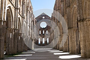Apse in the Abbey of San Galgano, Tuscany.