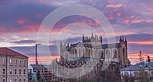 Apse of the Cathedral of Santa Maria known also as a new cathedral, neo-gothic style and medieval period located in