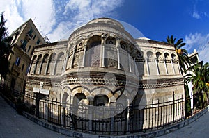 Apse of the church of the Annunziata dei Catalani from 12th century in Messina, Sicily, Italy