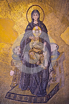 The Apse Mosaic, Hagia Sophia, Istanbul photo