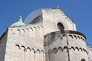 Apse of Romanic church in Ancona, Marche, Italy photo