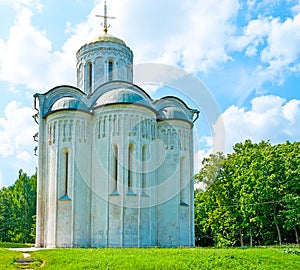 The apse of St Demetrius Cathedral, Vladimir, Russia