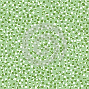 Apstract Green Seamless Pattern with Dots