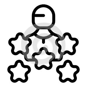 Aptitude growth icon outline vector. Talent competence enhancement