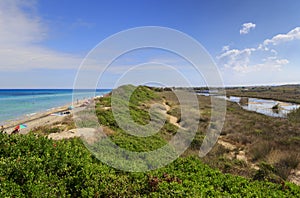 Apulia beach: The Regional Natural Park Dune Costiere, Italy. From Torre Canne to Torre San Leonado the park covers the territorie photo