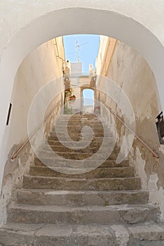 Apulia, italy: Ancient town steps, bari province