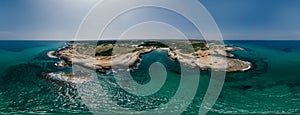 Apulia Italy blue Sea summer Coastline Drone 360 vr