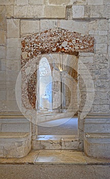 Apulia, italy: historic Castel del Monte doorway