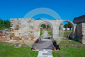 Apulum roman castrum south gate of Alba Iulia town in Romania