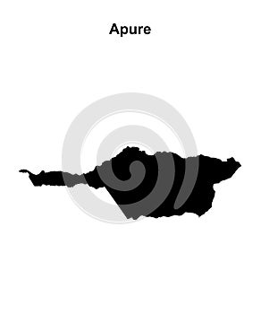 Apure outline map
