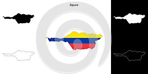 Apure outline map