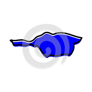 Apure state of Venezuela vector map design