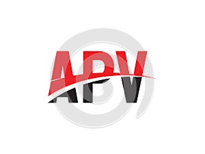 APV Letter Initial Logo Design Vector Illustration