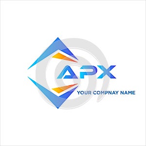 APX abstract technology logo design on white background. APX creative initials