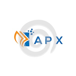 APX credit repair accounting logo design on white background. APX creative initials Growth graph letter logo concept. APX business